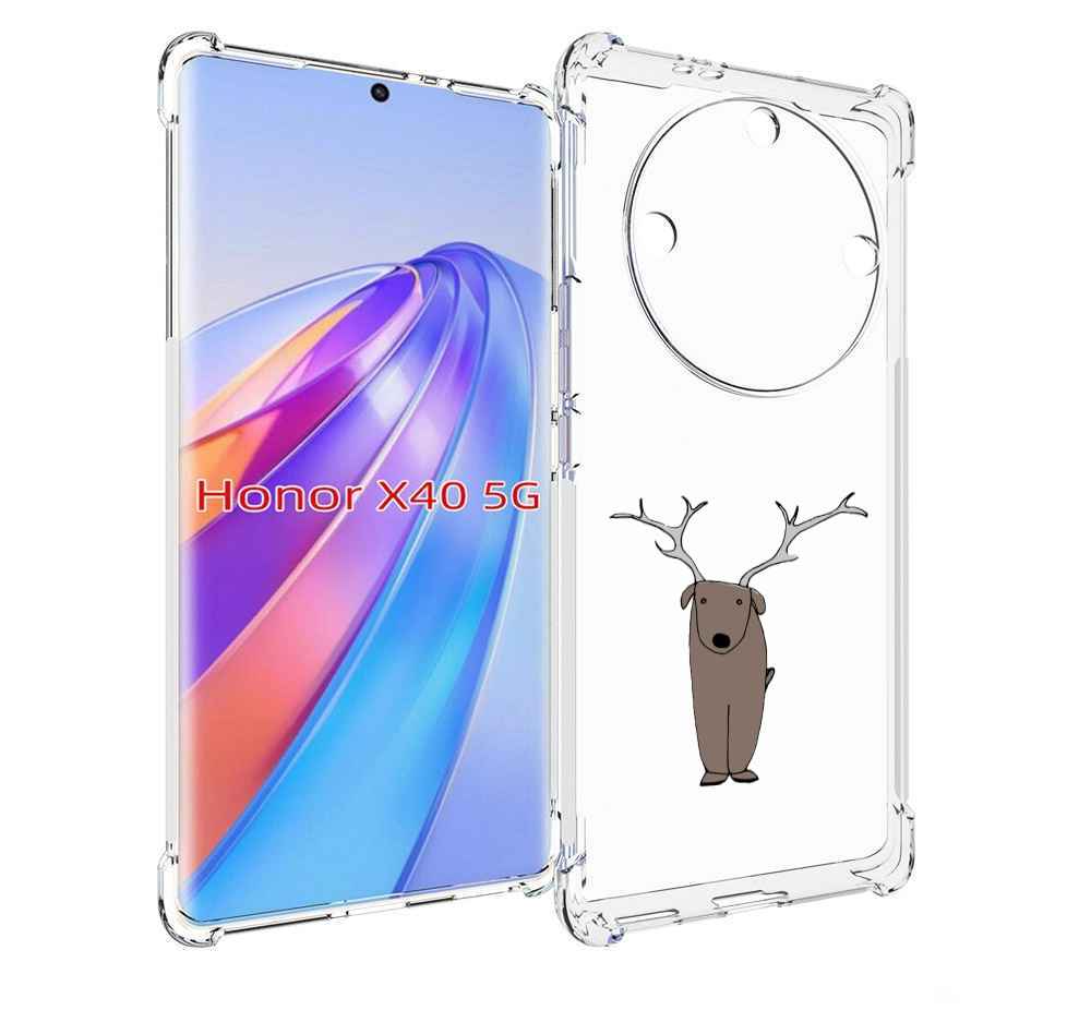 

Чехол MyPads Собака олень для Honor X40, Прозрачный, Tocco