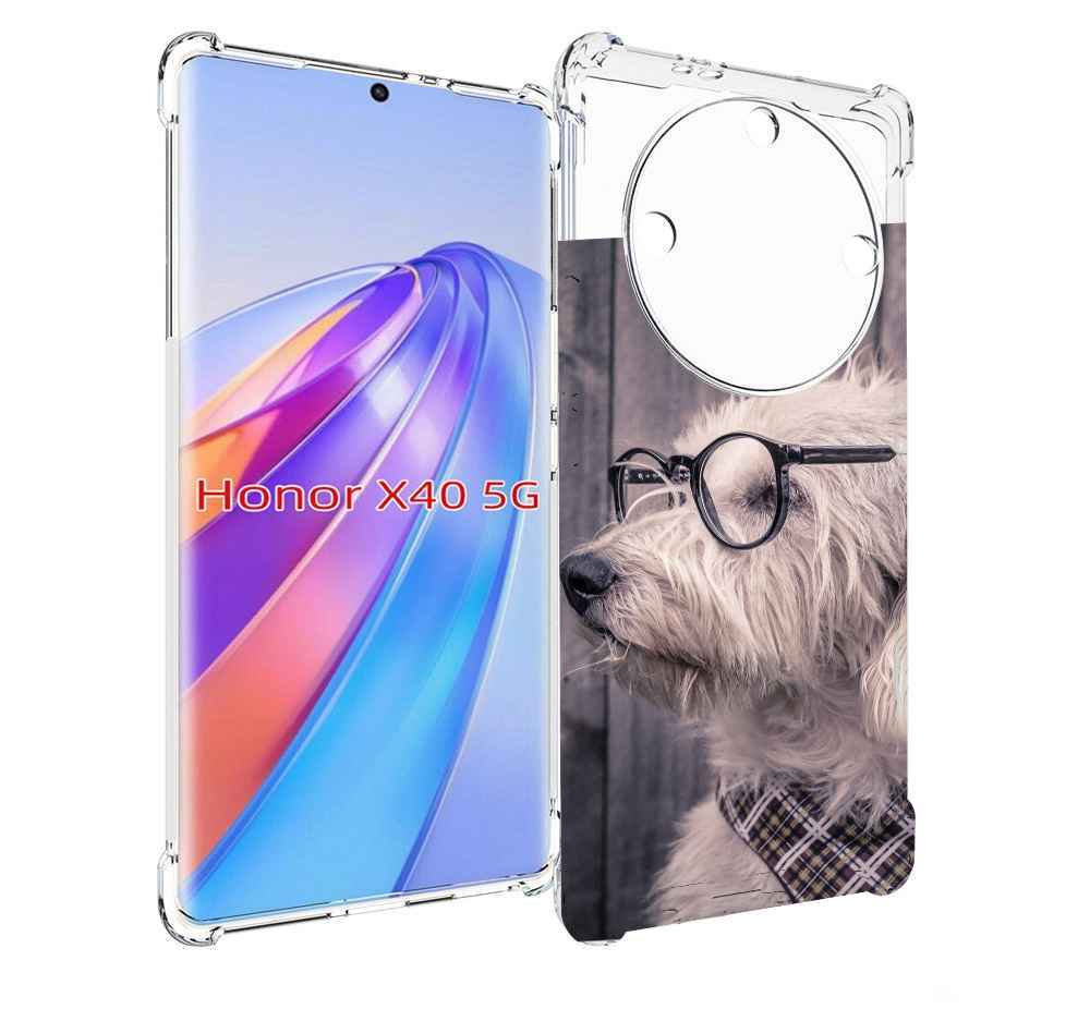 

Чехол MyPads Собака-в-очках для Honor X40, Прозрачный, Tocco