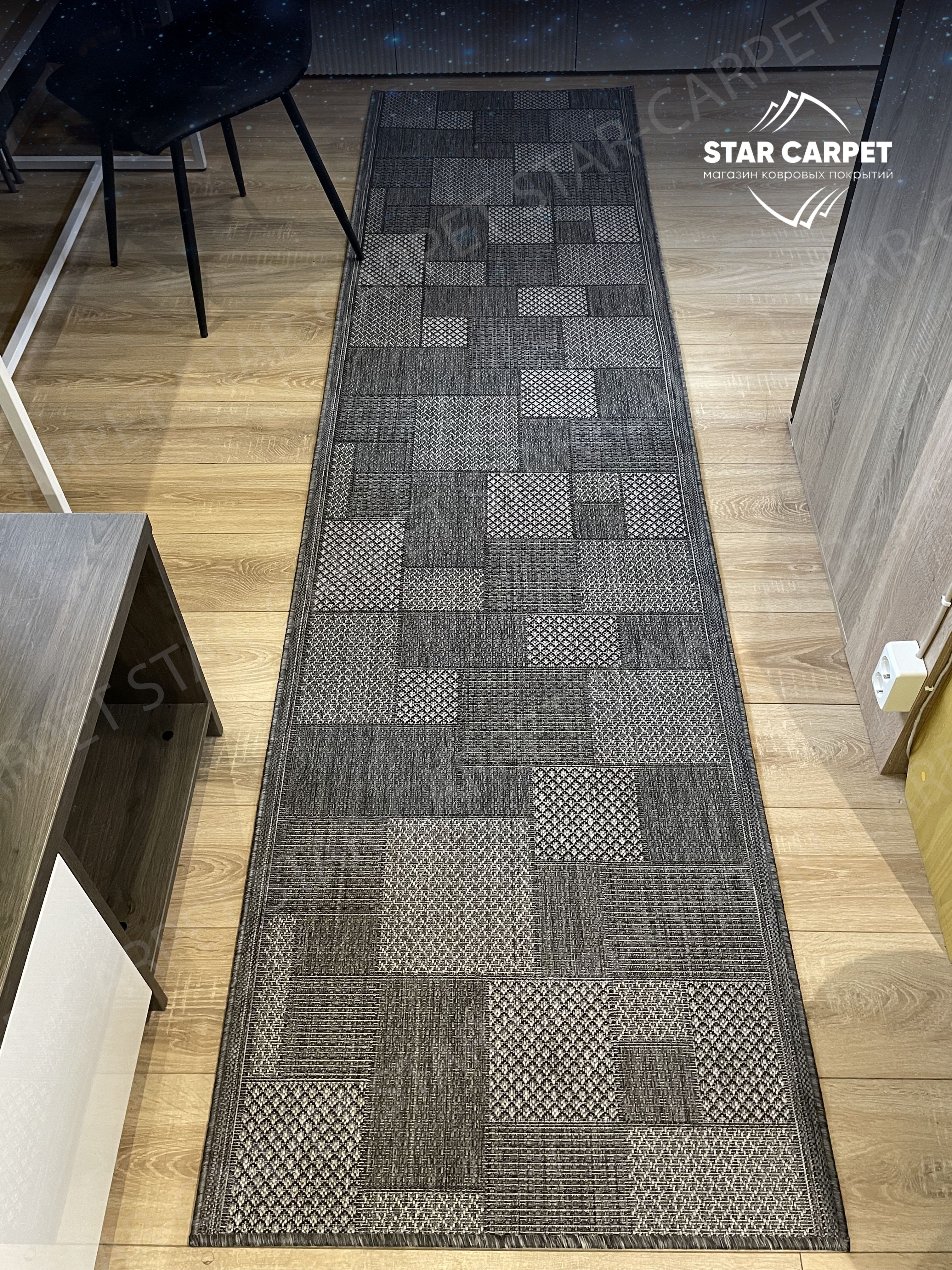 

Ковровая дорожка циновка Star Decora 1,2x5 м, серая, 52101DCR1250, SISAL