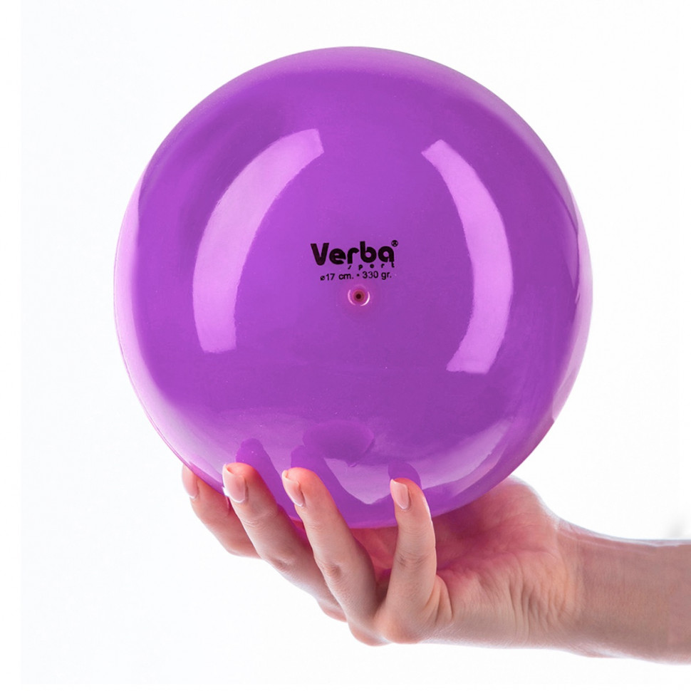 Мяч Verba Sport однотонный лиловый 17см