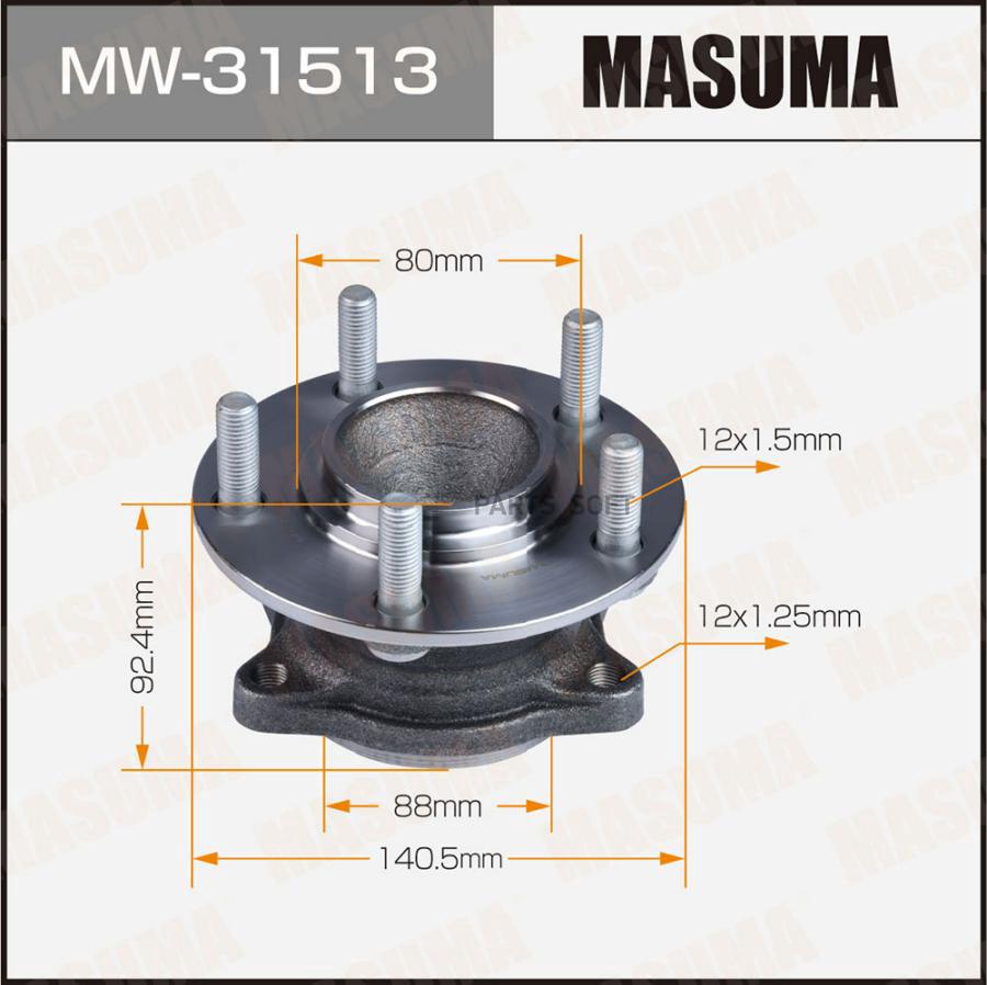 

Ступичный узел MASUMA rear OUTLANDER, DELICA D:5 / CW5W, CV4W (with ABS)