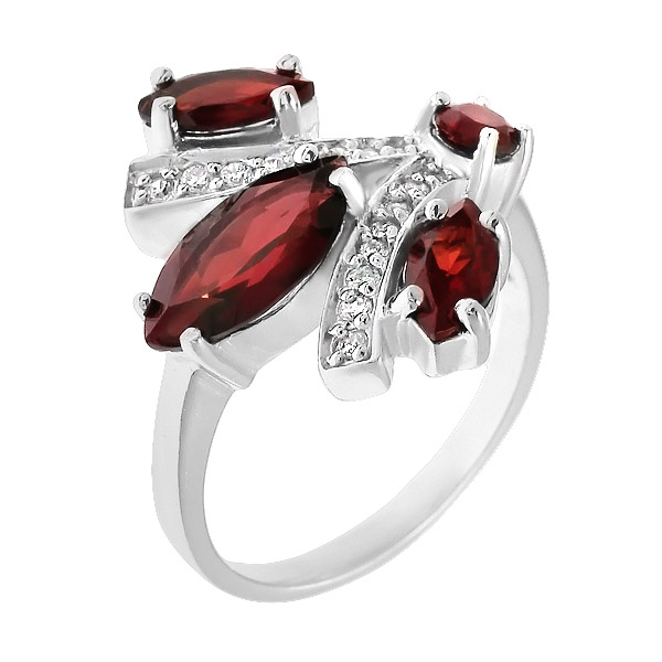 

Кольцо из серебра с гранатом р. 19 Balex Jewellery 1405935206, 1405935206