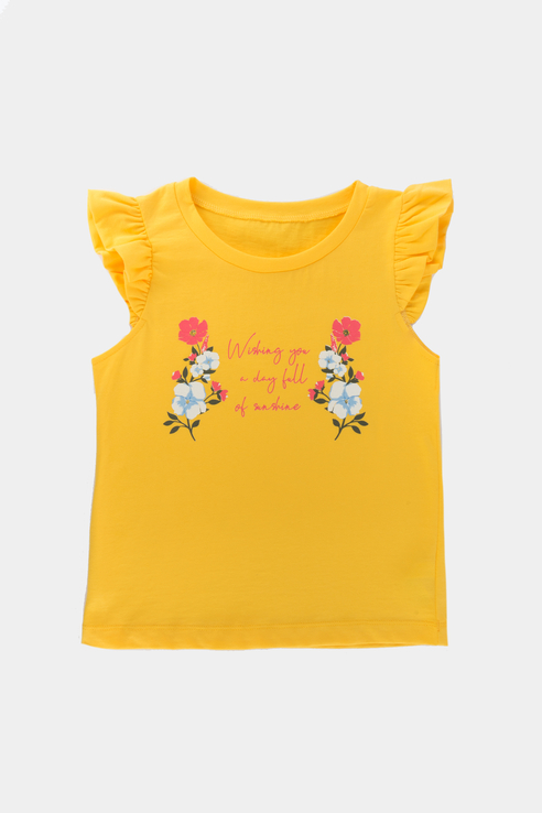 фото Хлопковая футболка ennergiia 21-13942п-э желтый 134