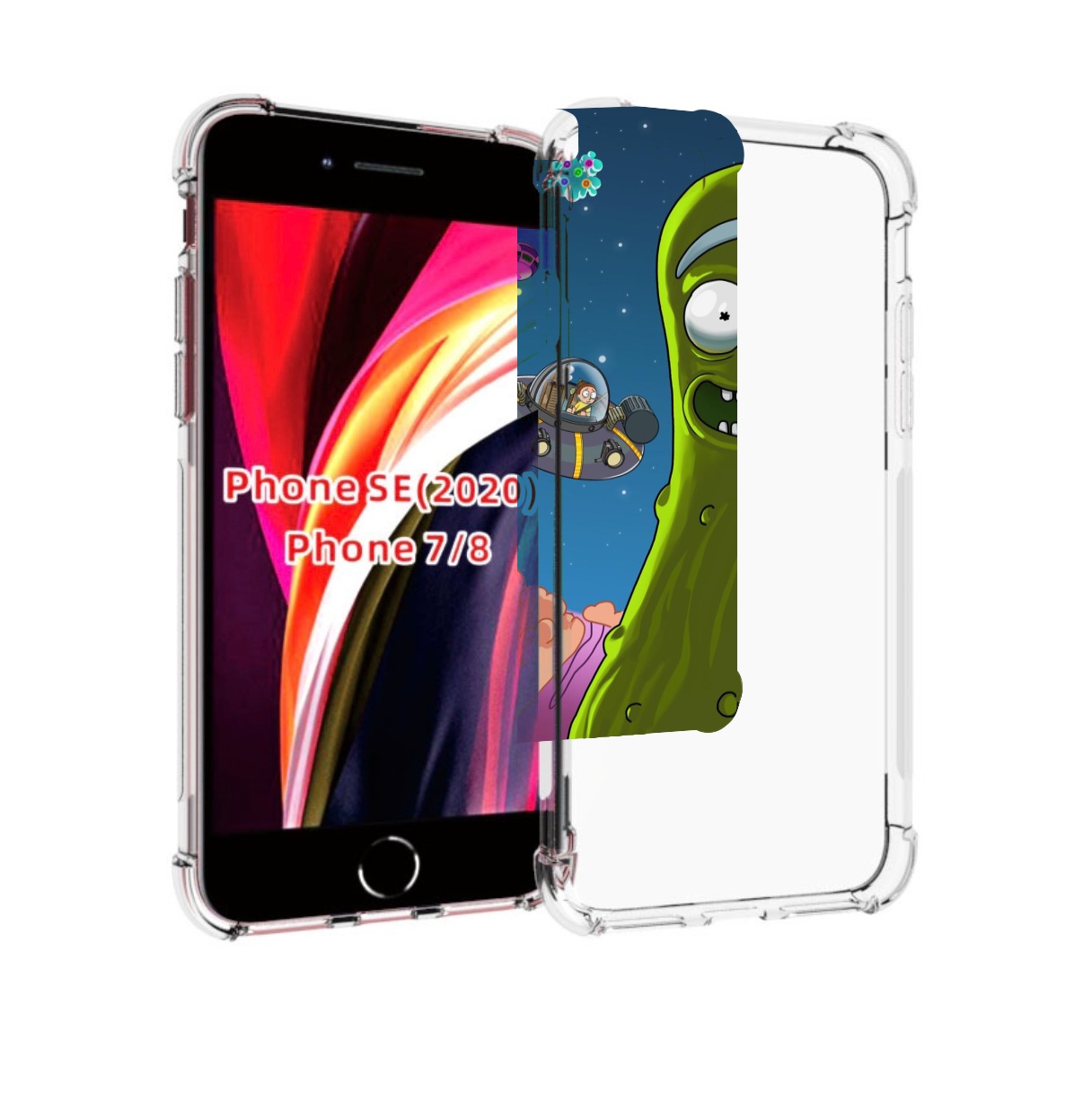 

Чехол MyPads Рик огурец для iPhone 7 4.7 / iPhone 8 / iPhone SE 2 (2020), Прозрачный, Tocco