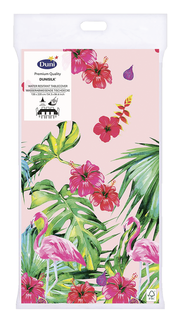 фото Скатерть duni silk aloha floral бумажная 138 х 220 см