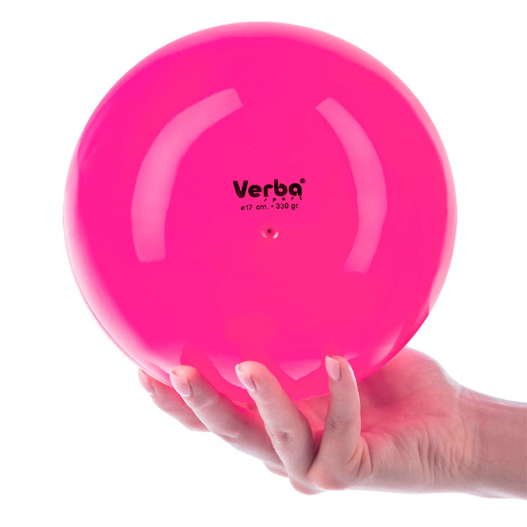 

Мяч Verba Sport однотонный розовый неон 17см., Verba