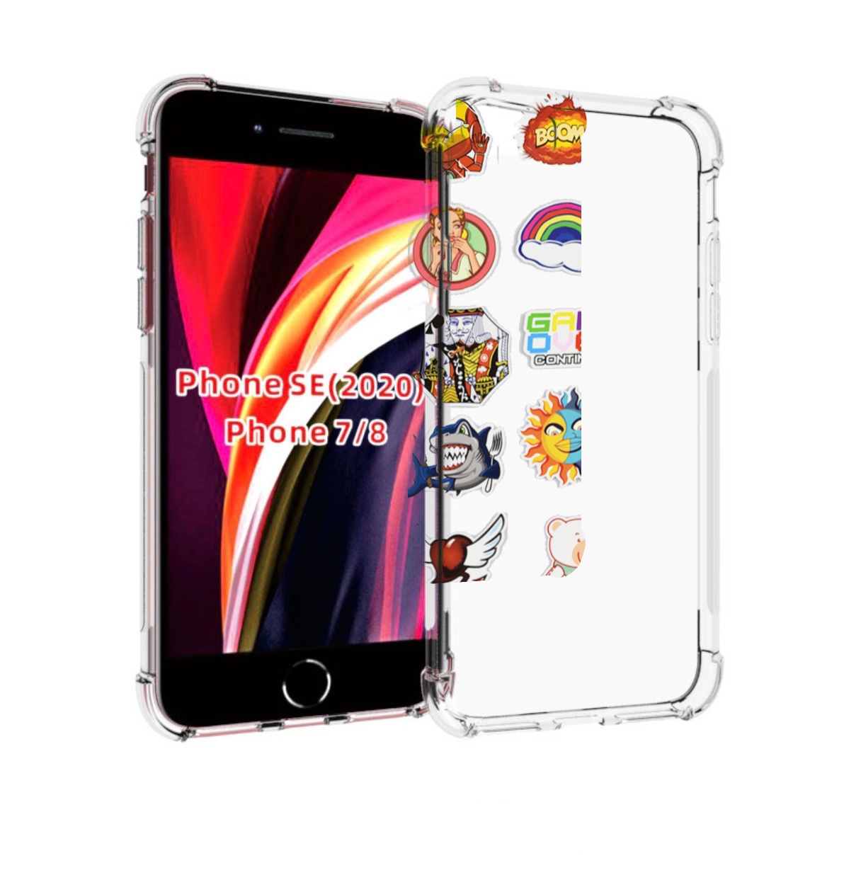 

Чехол MyPads Стикеры для iPhone 7 4.7 / iPhone 8 / iPhone SE 2 (2020), Прозрачный, Tocco