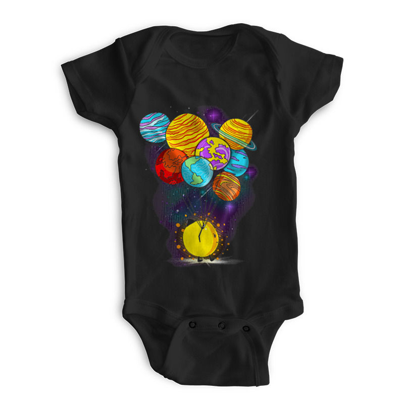 

Боди детское Printio Космический юмор черный р. 56, Космический юмор