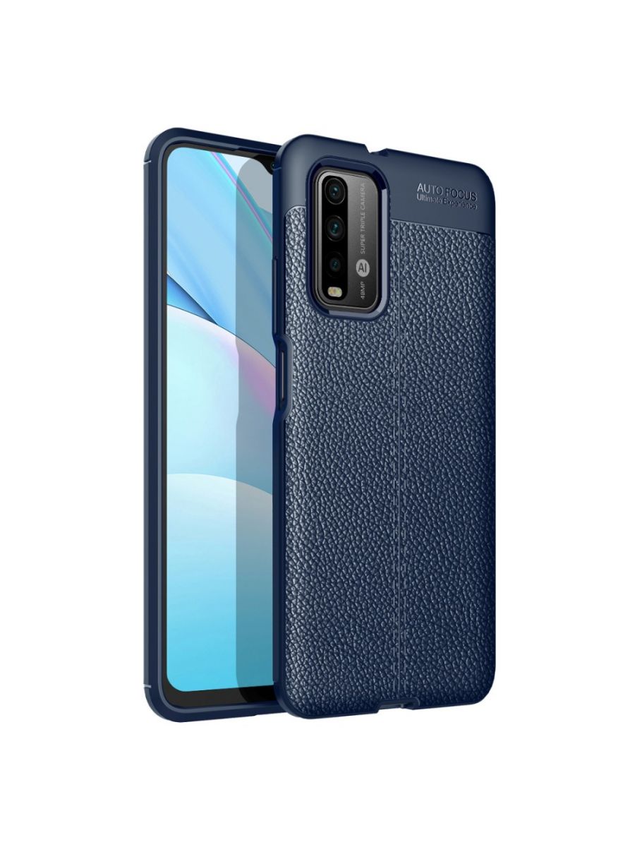 

Brodef Fibre силиконовый чехол для Poco M3/Redmi 9T Синий