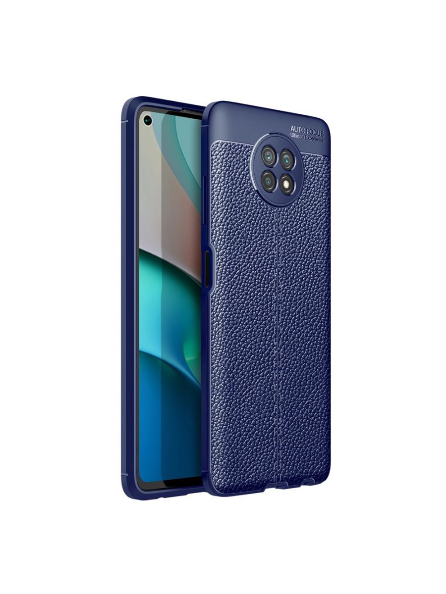 Brodef Fibre силиконовый чехол для Xiaomi Redmi Note 9T Синий