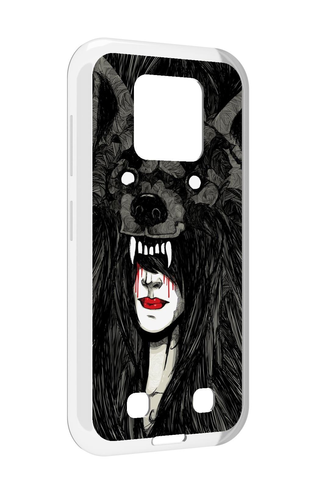 

Чехол MyPads девушка в шкуре волка женский для Oukitel WP18, Прозрачный, Tocco