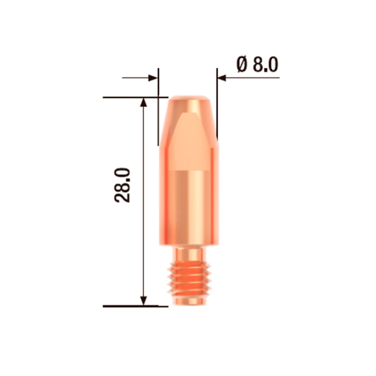 

Контактный Наконечник M6Х28 Мм Ecu D=1.2 Мм (25 Шт.) Fubag FUBFBCTM62812