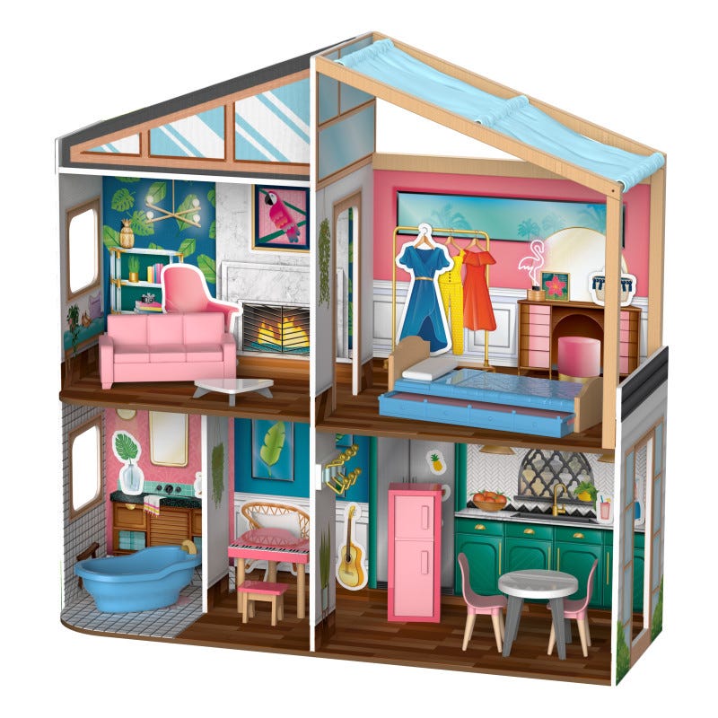 фото Кукольный домик с магнитным дизайном интерьера kidkraft 10154_ke