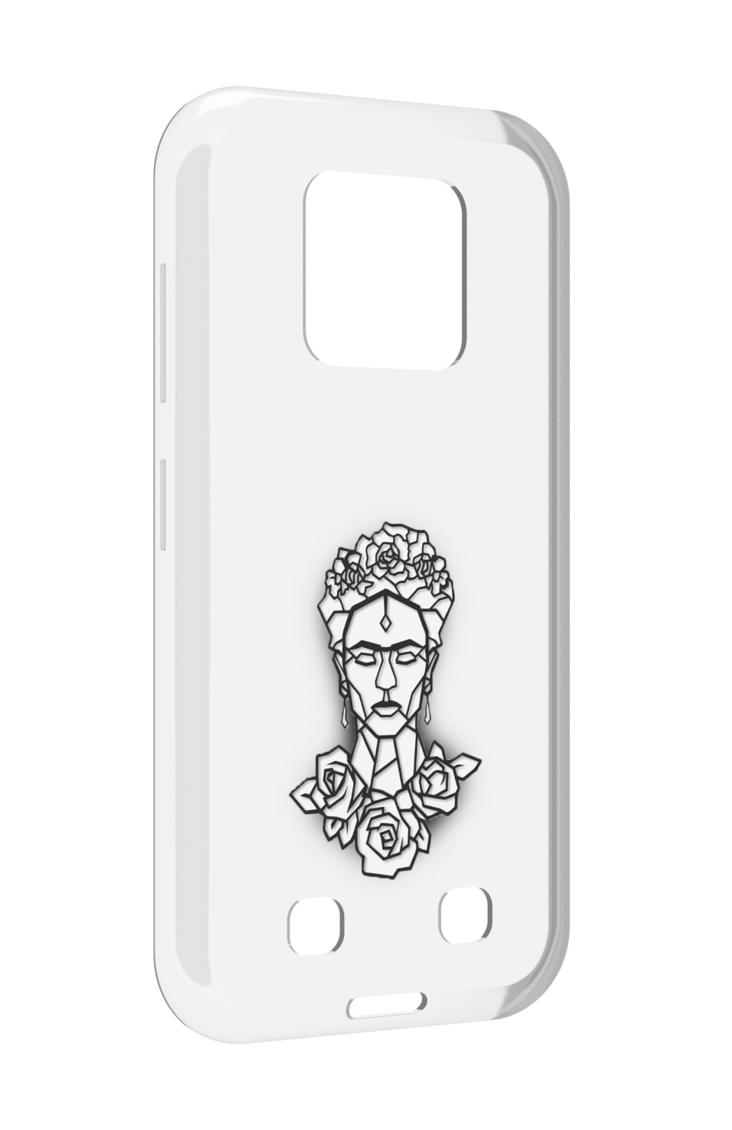 

Чехол MyPads девушка с цветами с гранями женский для Oukitel WP18, Прозрачный, Tocco