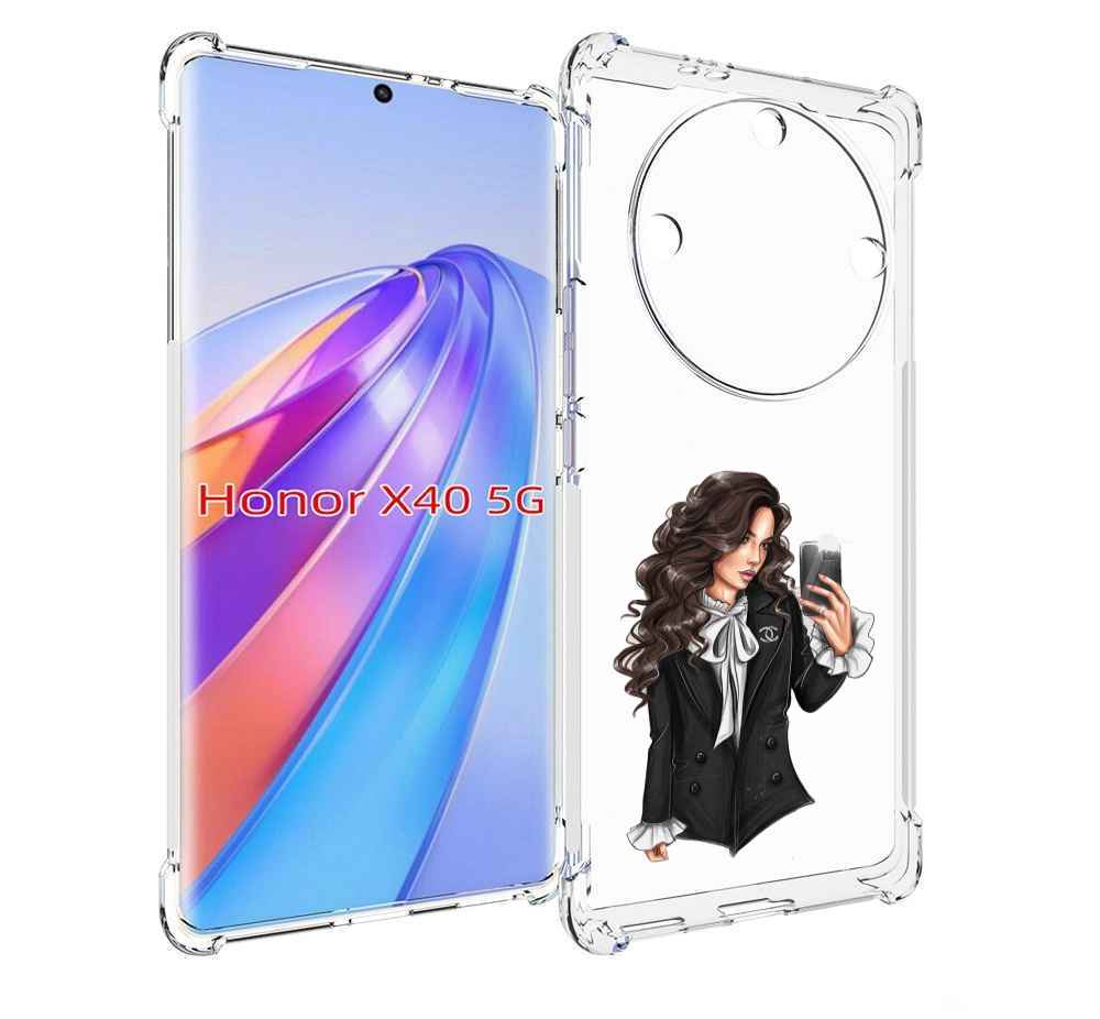 

Чехол MyPads Стильная-девушка для Honor X40, Прозрачный, Tocco