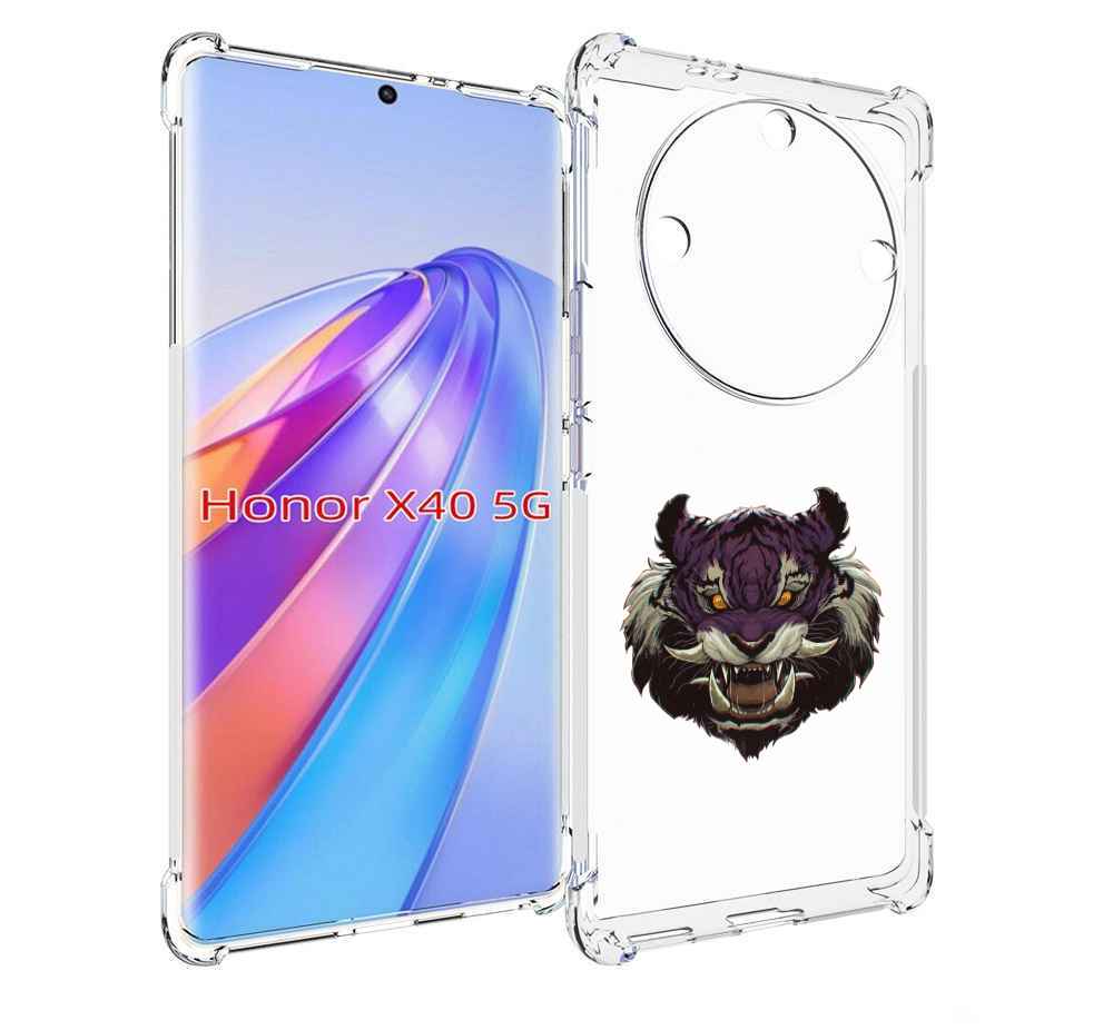 

Чехол MyPads Страшный-тигр для Honor X40, Прозрачный, Tocco