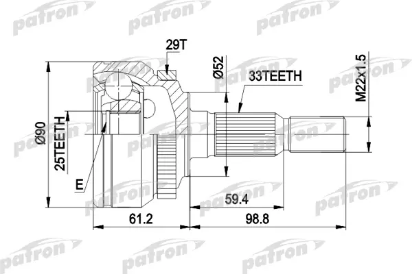 

ШРУС PATRON PCV1269