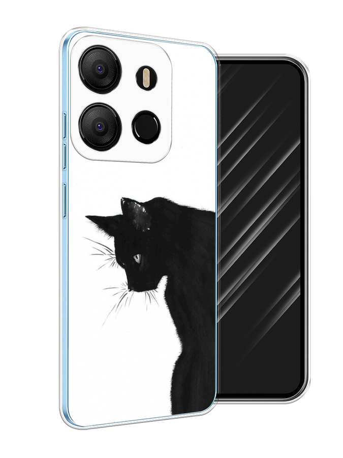 

Чехол Awog на Tecno Pop 7 "Black cat", Черный;белый, 303850-1