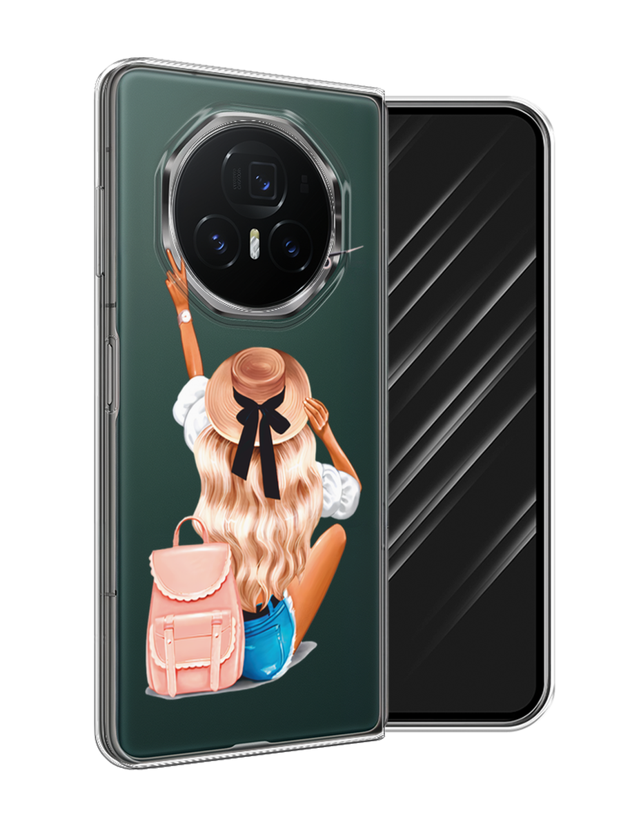 

Чехол Awog на Honor Magic V3 "Автостопом самолетом", Бежевый;белый, 6125050-1