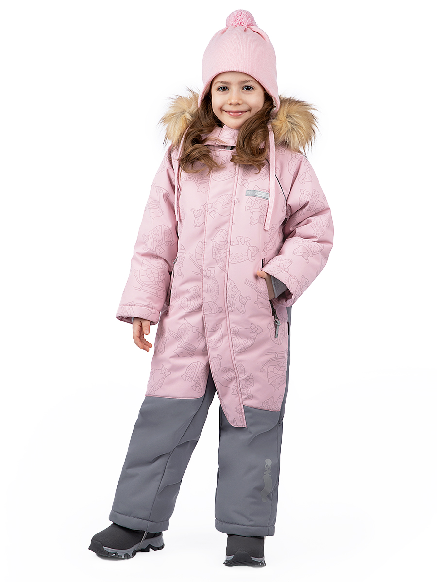 

Комбинезон детский NIKASTYLE 8з0124, пудра/серый, 92, Розовый;серый, 8з0124