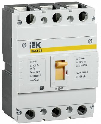 

Выключатель автоматический ВА44-35 трехполюсный 250А 25кА SVA4410-3-0250 IEK