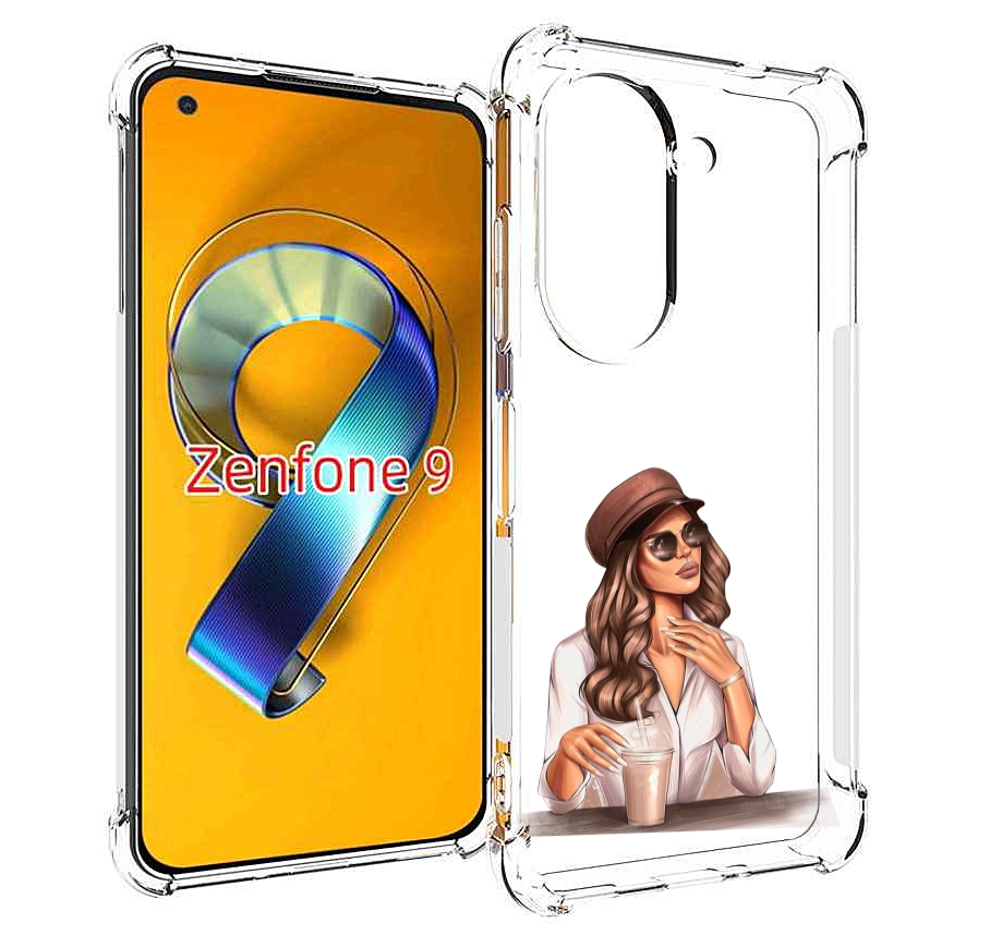 Чехол MyPads девушка-с-милкшейком женский для Asus Zenfone 9 (AI2202)
