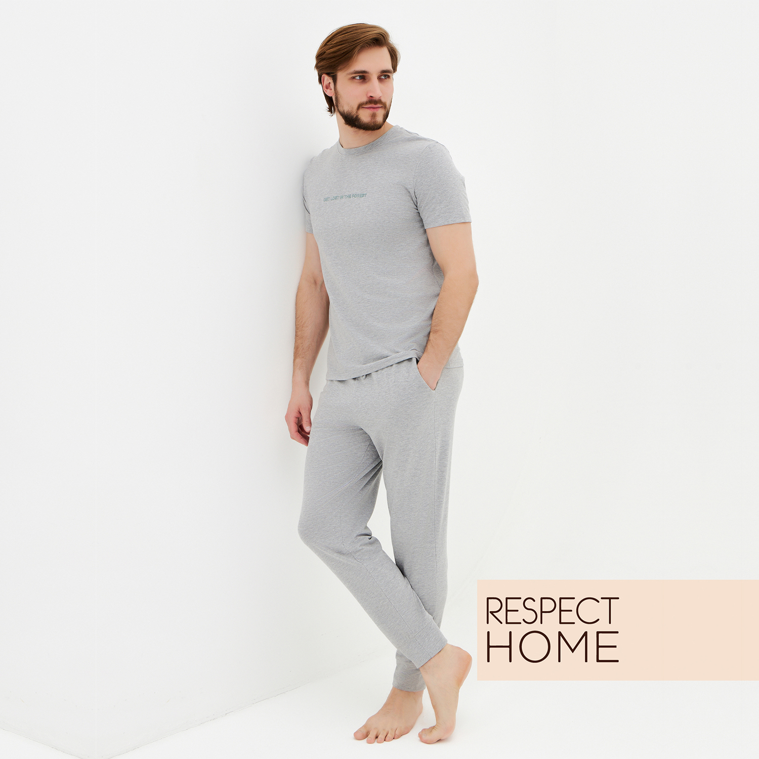 Комплект домашний мужской Респект 25385-TKM23K-001-115E серый L