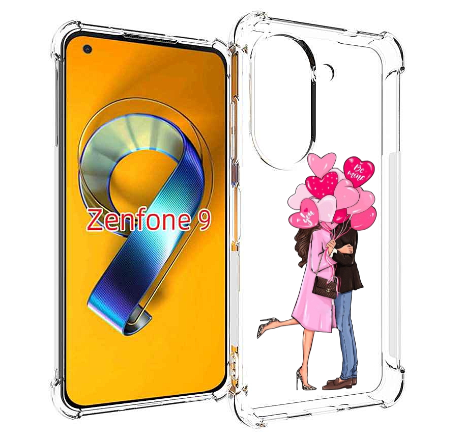 Чехол MyPads девушка-с-парнем-сердечки женский для Asus Zenfone 9 (AI2202)