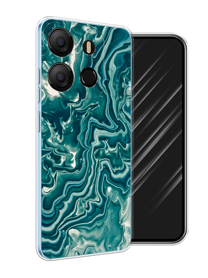 

Чехол Awog на Tecno Pop 7 "Минералы 4", Бирюзовый, 303850-3