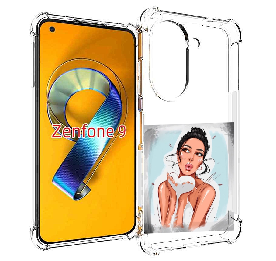 Чехол MyPads девушка-с-пеной женский для Asus Zenfone 9 (AI2202)