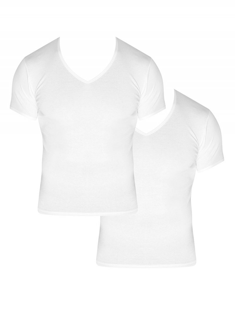 Комплект футболок домашних мужских 1502 белых 3XL Cacharel. Цвет: белый