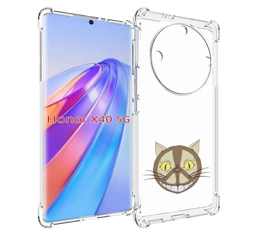 

Чехол MyPads Чеширский кот для Honor X40, Прозрачный, Tocco