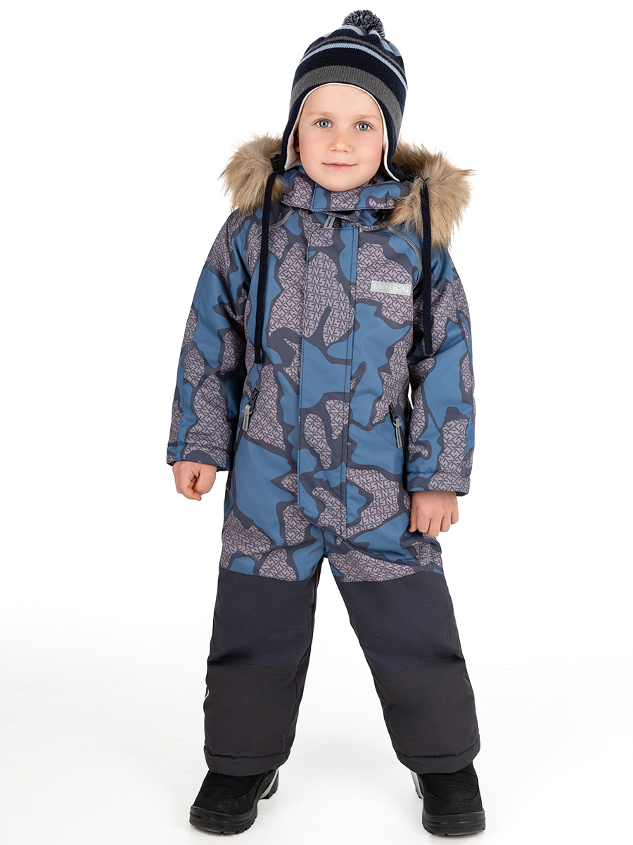 

Комбинезон детский NIKASTYLE 8з0524, джинс/графит, 110, Синий;серый, 8з0524