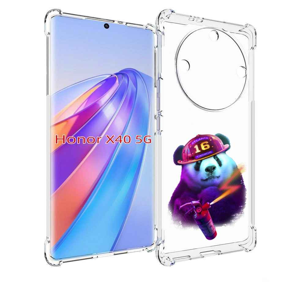 

Чехол MyPads Яркая панда детский для Honor X40, Прозрачный, Tocco