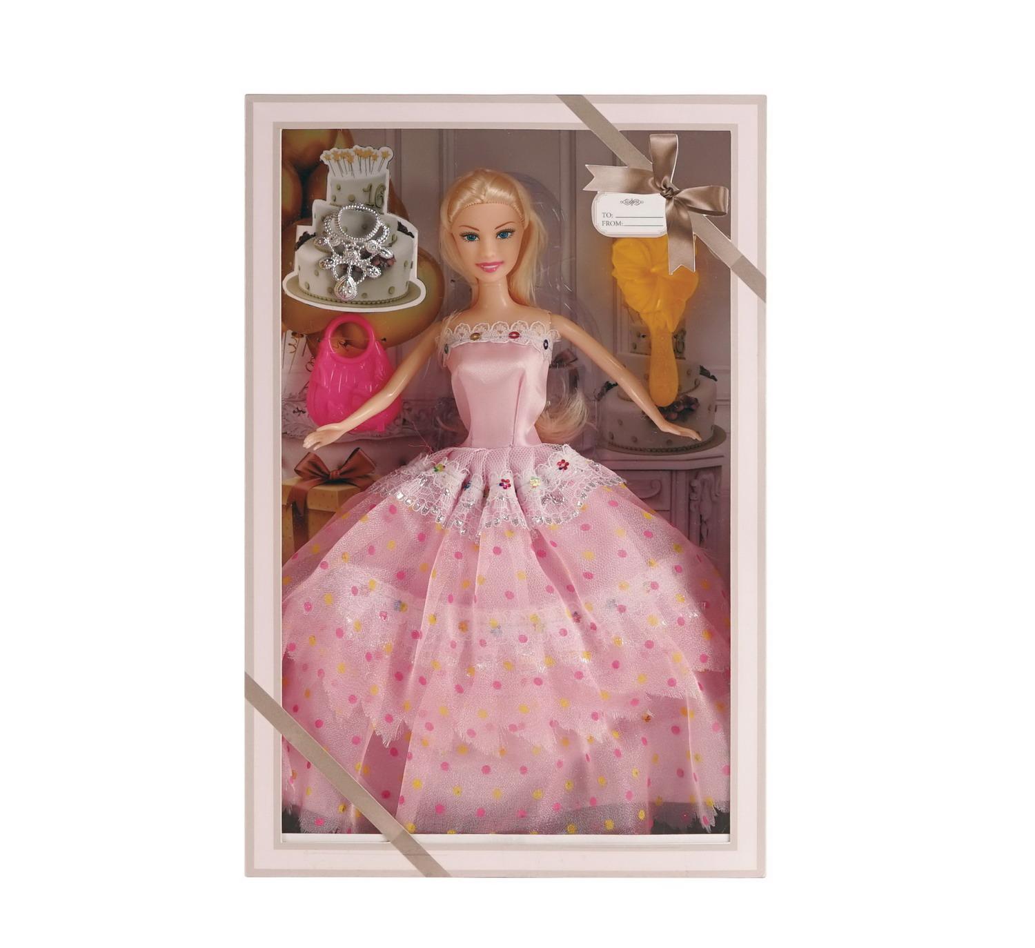 Купить Кукла Junfa Atinil в длинном платье в наборе c ожерельем 28см WJ-21531, Junfa toys,