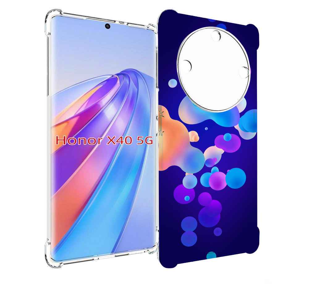 

Чехол MyPads абстрактные-пузырьки для Honor X40, Прозрачный, Tocco