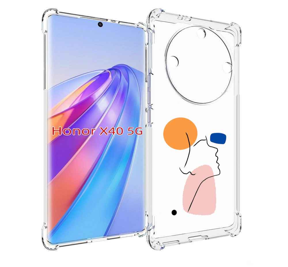 

Чехол MyPads абстракция девушки женский для Honor X40, Прозрачный, Tocco
