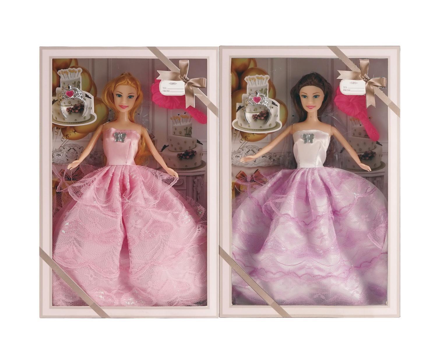 Купить Кукла Junfa Atinil в длинном платье в наборе c диадемой 28см WJ-21532, Junfa toys,
