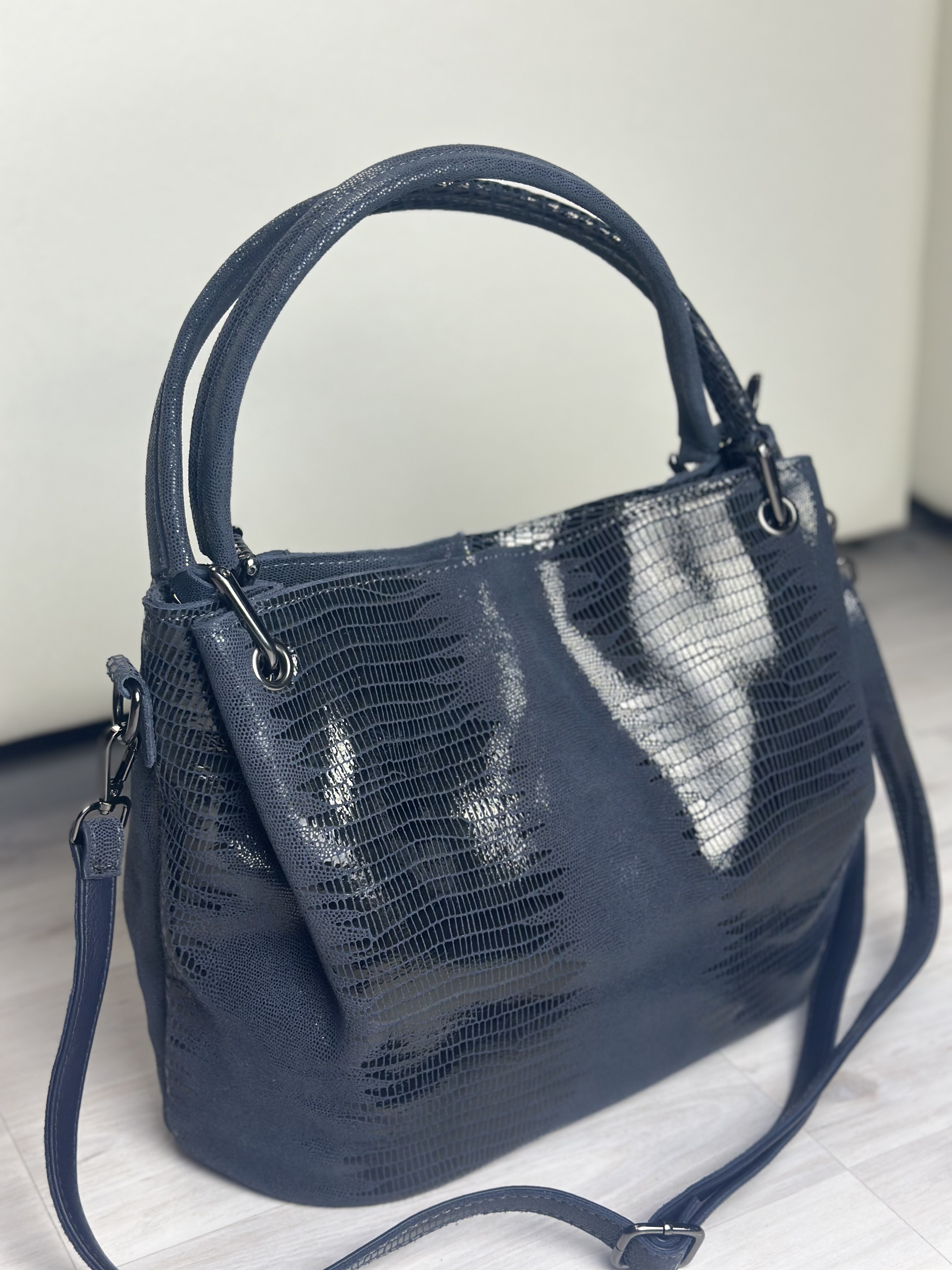 Сумка женская LAK 209, сине-серый