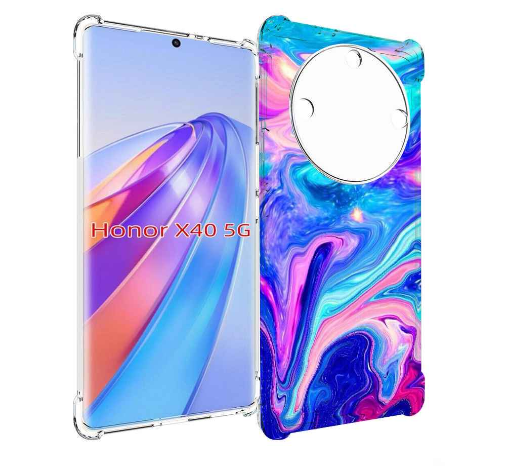 

Чехол MyPads акварельные-краски для Honor X40, Прозрачный, Tocco