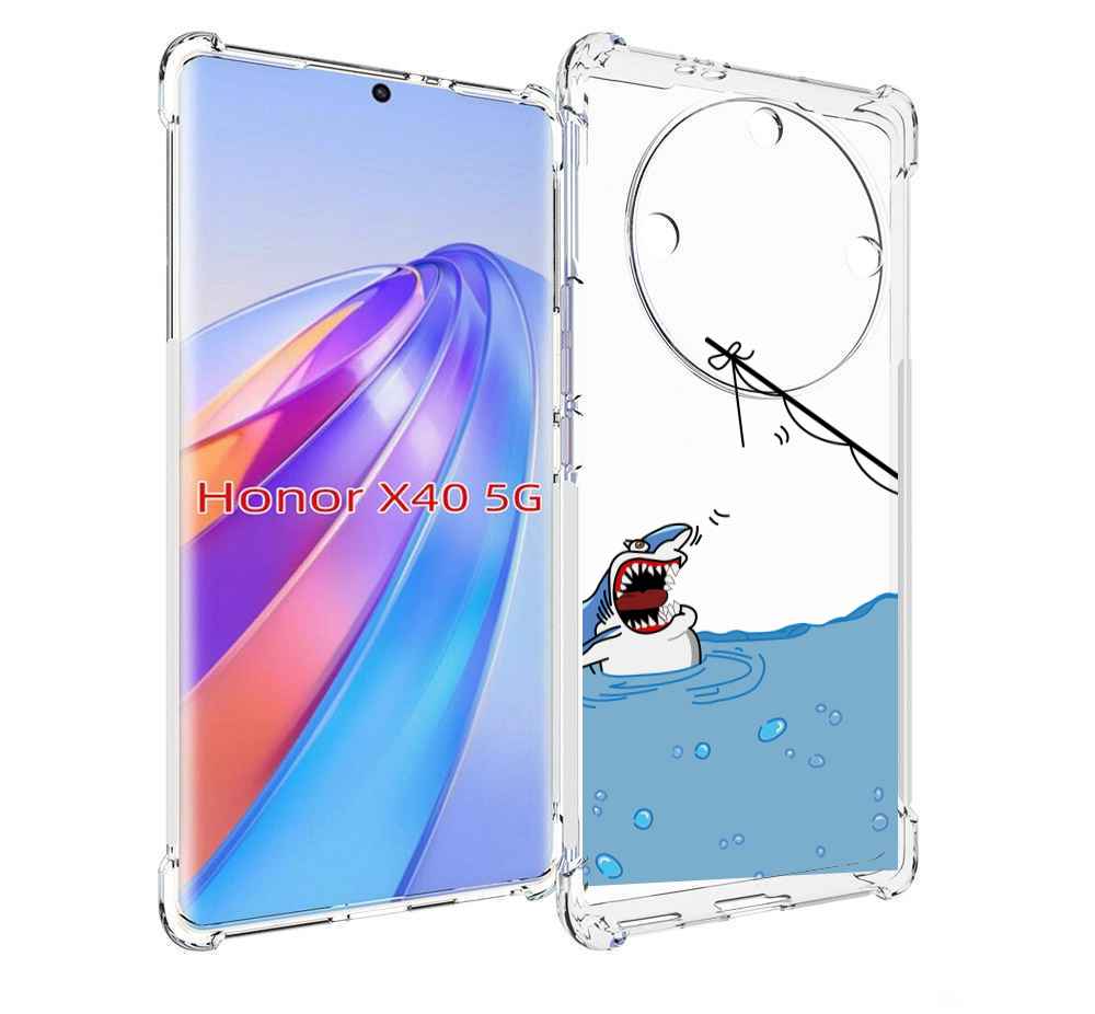 

Чехол MyPads акула-рисунок для Honor X40, Прозрачный, Tocco
