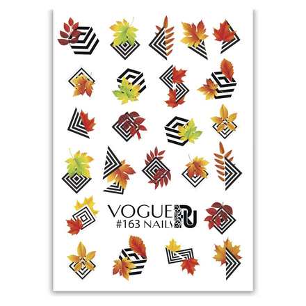 

Слайдер-дизайн Vogue Nails цветной осенние геометрия листья, Разноцветный