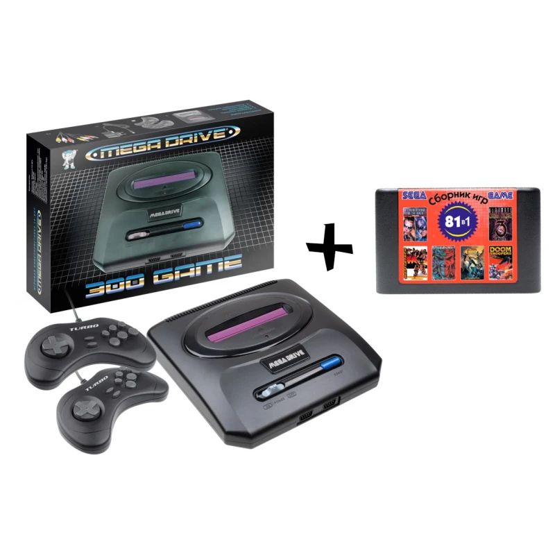 

Приставка 16bit Magistr MD-300-16B17 для Sega, 300 игр, Черный, MD-300-16B17