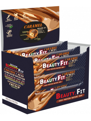 Протеиновый батончик 15шт Beauty Fit Protein 15 x 66гр Карамель- Арахис