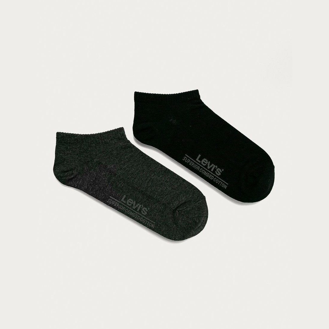 фото Носки унисекс levi's 168sf low cut 2p socks разноцветные 39-43