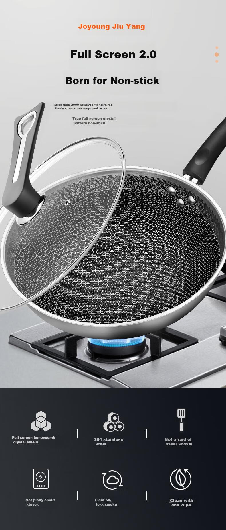 

Сковорода - вок с антипригарным покрытием 34 см, SM100014947336, Серый