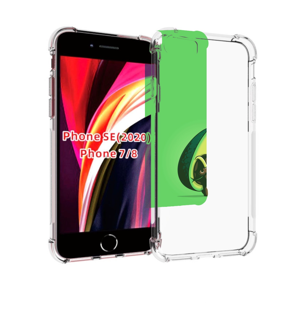 

Чехол MyPads авокадо с сумкой для iPhone 7 4.7 / iPhone 8 / iPhone SE 2 (2020), Прозрачный, Tocco