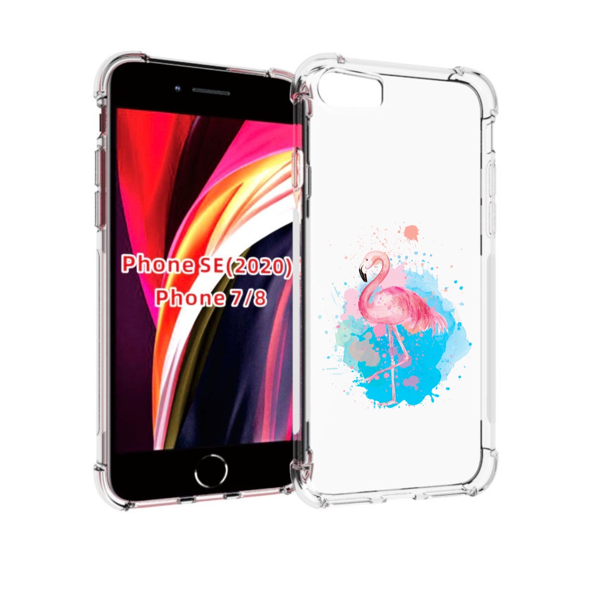 

Чехол MyPads акварельное-фламинго для iPhone 7 4.7 / iPhone 8 / iPhone SE 2 (2020), Прозрачный, Tocco