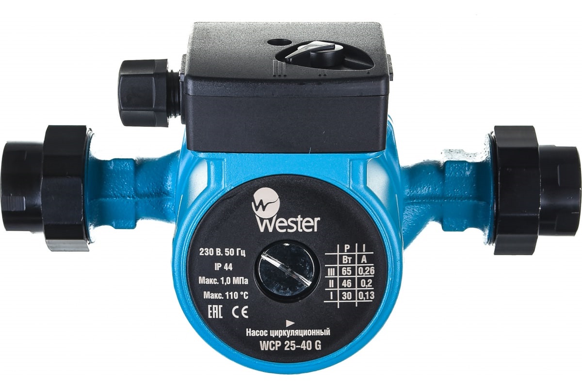 

Насос циркуляционный Wester WCP 25-40G (с гайками), WCP 25-40G (с гайками)