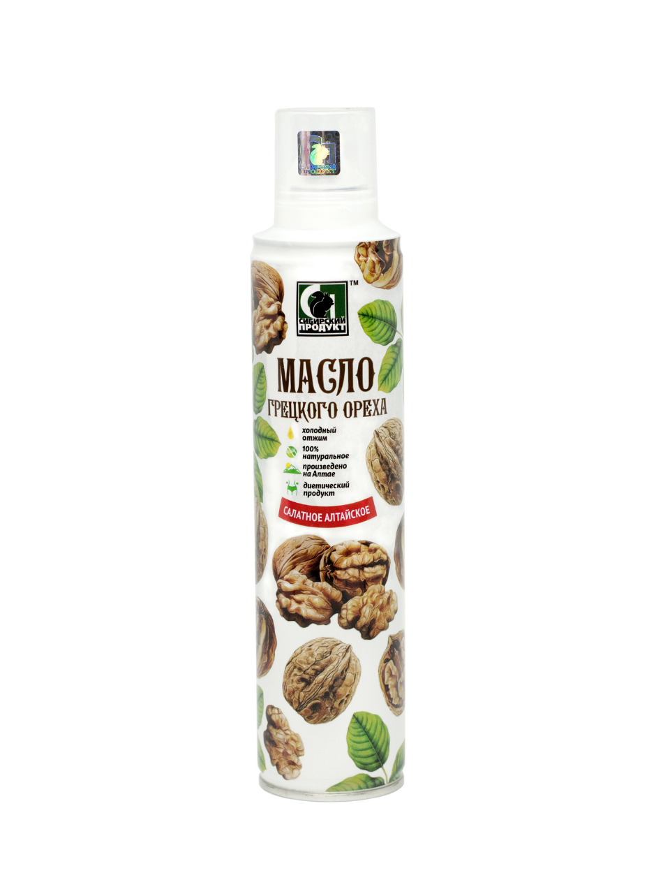 

Масло-спрей грецкого ореха Сибирский продукт, салатное "Алтайское", 250мл